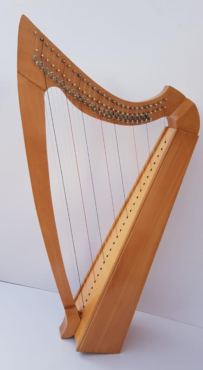 NEW 27 STRING CELTIC IRISH HARP WITH FREE BAG EXTRA STRING SET & KEY