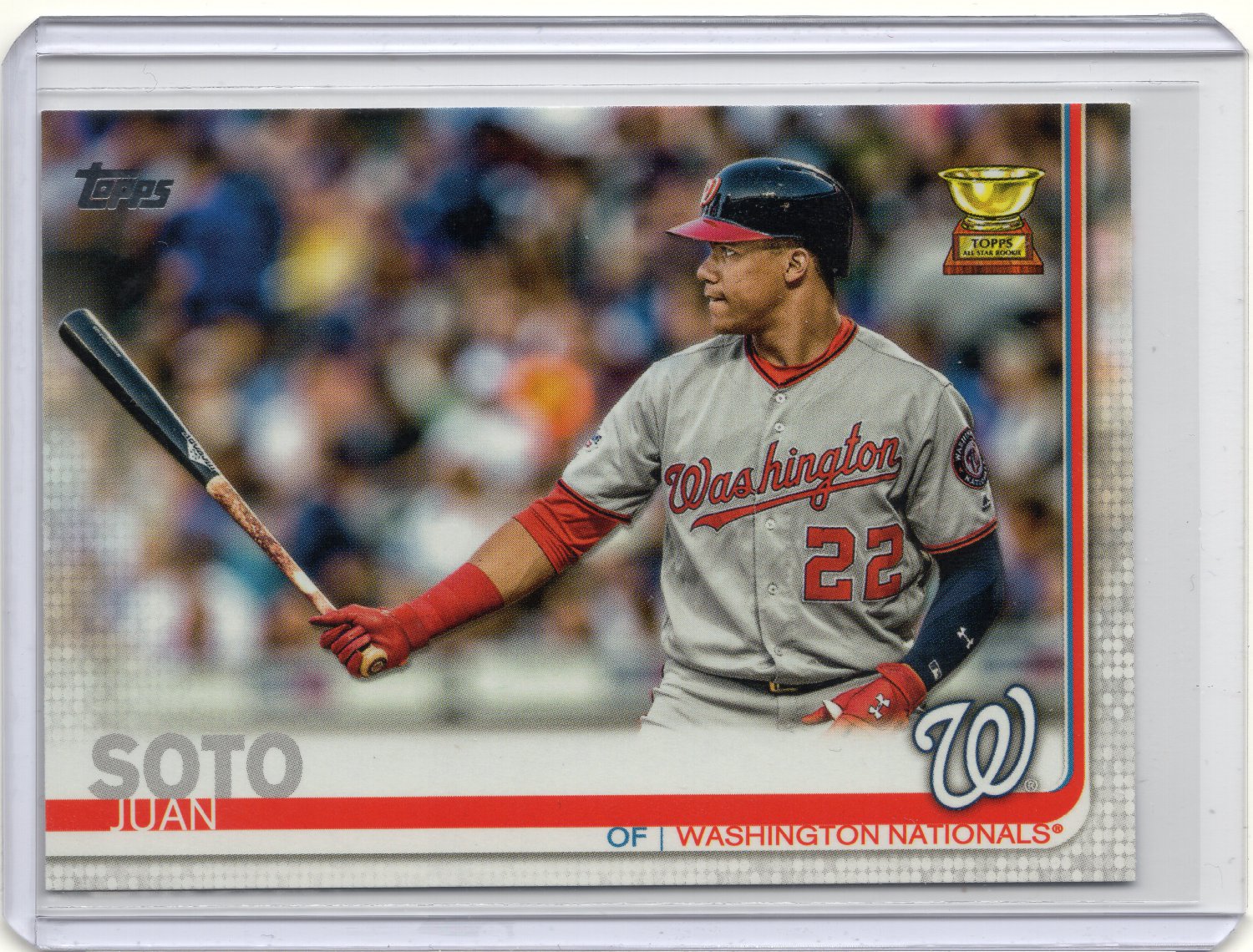 Juan Soto 2019 Topps Series 1 Rookie card #213 Washington Nationals