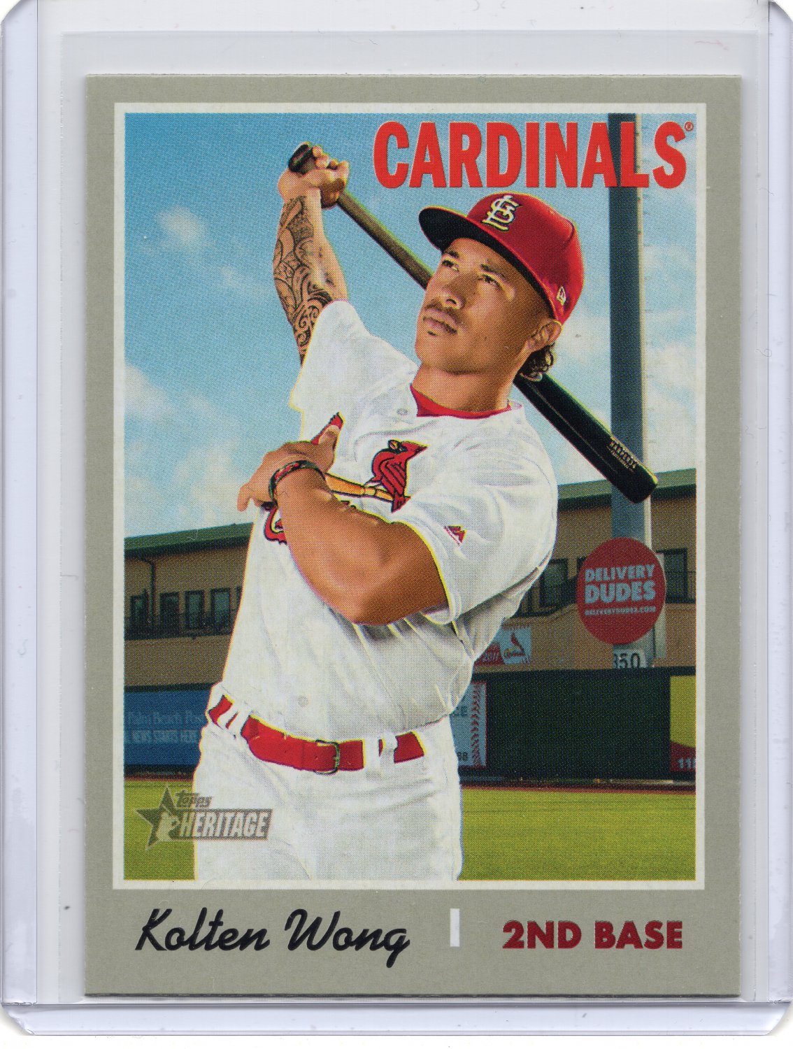 Kolten Wong 2019 Topps Heritage card 162 St. Louis Cardinals