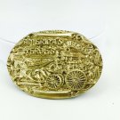 Men's Vintage America's Heroes Fire Department BRASS Belt Buckle Hero Rare