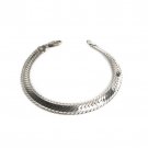 Italy Milor Sterling Silver Vintage 925 Herringbone Chain Bracelet 7.5"