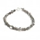 Sterling Silver Vintage 925 Ball Beaded Bracelet 8"