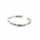 Women's 925 Sterling Silver Cuff Bracelet 7.5" Round