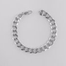 Men's Solid 925 Sterling Silver Cuban Link BRACELET Diamond Cut 8"