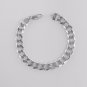 Men's Solid 925 Sterling Silver Cuban Link BRACELET Diamond Cut 8"