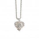 Women's 925 Sterling Silver 925 Rope Chain Pendant Necklace 18"