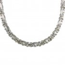 Women's 925 Genuine Sterling Silver Scroll Pattern Necklace 18" 9mm