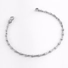 Women's 925 Genuine Sterling Silver Beading Bracelet 7.5" 3mm