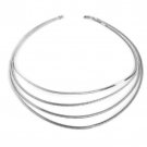 Women's 925 Sterling Silver 4 Strand Book Chain Necklace 18"