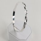 Women's Sterling Silver Etched Bangle Bracelet 8.5" Round