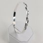 Women's Sterling Silver Etched Bangle Bracelet 8.5" Round