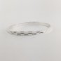 Women's Sterling Silver Etched Bangle Bracelet 8.5" Round