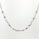 Women's Sterling Silver Tinsel Chain 20" Necklace 925 Italy, Gently Used 3mm