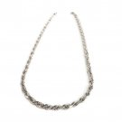 Mens, Womens 925 Sterling Silver French Rope Necklace 18"