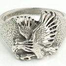Men's 925 Genuine Sterling Silver Soaring Eagle Ring Size 10.5