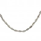 Women's Sterling Silver Dainty Twisted Ball / Snake Chain Necklace 18.5" 3mm
