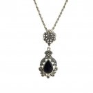 Women's 925 Genuine Sterling Silver Vintage Look Necklace 18"