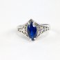 Women's Blue Sapphire 925 Solid Sterling Silver Ring Jewelry Size 11 Gift