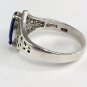 Women's Blue Sapphire 925 Solid Sterling Silver Ring Jewelry Size 11 Gift