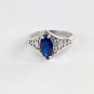 Women's Blue Sapphire 925 Solid Sterling Silver Ring Jewelry Size 11 Gift