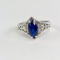 Women's Blue Sapphire 925 Solid Sterling Silver Ring Jewelry Size 11 Gift