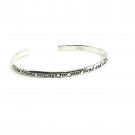 Women's 925 Sterling Silver Bangle Bracelet ~ Friend ~ Gently Used 7.5" 3mm