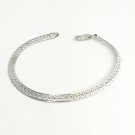Women's 925 Fine Sterling Silver Etched Diamond Cut Herringbone 7" 5mm