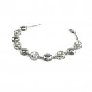 Women's 925 Sterling Silver 8" Circle Link Bracelet 9mm