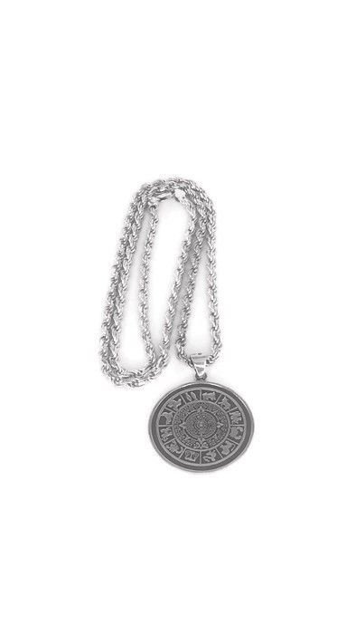 Men's Solid 925 Sterling Silver Rope Chain With Zodiac Pendant 30" 6mm