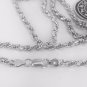 Men's Solid 925 Sterling Silver Rope Chain With Zodiac Pendant 30" 6mm