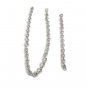 925 Sterling Silver Textured Cable Link Necklace / Bracelet Set