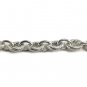 925 Sterling Silver Textured Cable Link Necklace / Bracelet Set