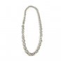 925 Sterling Silver Textured Cable Link Necklace / Bracelet Set