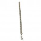 Women's Genuine 925 Sterling Silver Rope & Curb Chain Combo Bracelet 7.5" 7mm