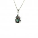 Women's Genuine Sterling Silver 925 Rope Chain With Mother Of Pearl Pendant