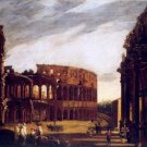 Michelangeo Cerquozzi - THE COLOSSEUM AND THE ARCH OF CONSTANTINE FROM THE