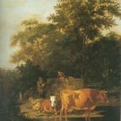 Adriaen Van De Velde - WOODED LANDSCAPE WITH HERDSMEN RESTING AND COWS WA