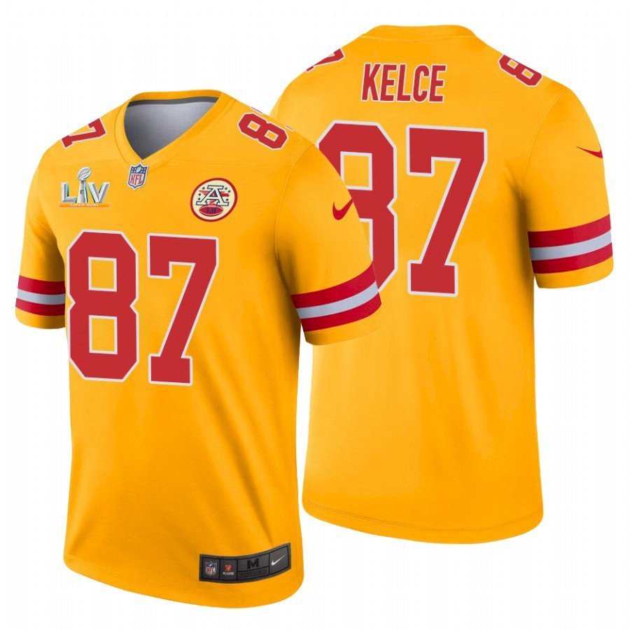 Men S Kansas City Chiefs Travis Kelce Gold Limited Jersey 2021 Super Bowl Lv Stitched