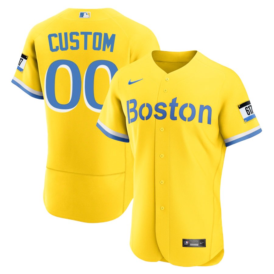 red sox yellow and blue jersey