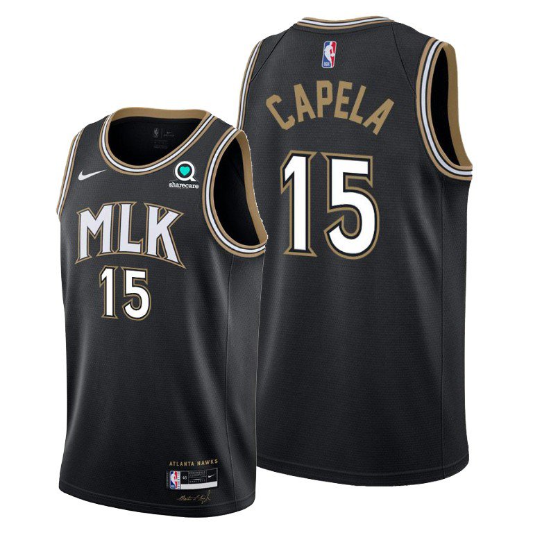 Men's Clint Capela Atlanta Hawks MLK On Jersey Black Martin Luther King