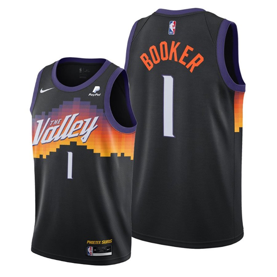 Men's Devin Booker Phoenix Suns The Valley Jersey City Edition ...