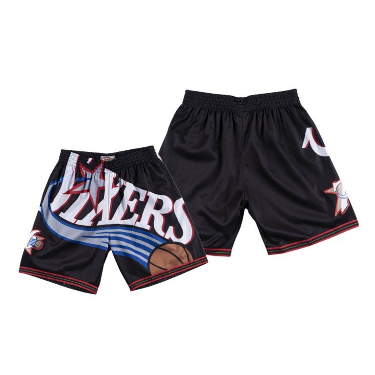 76ers big face shorts Clearance