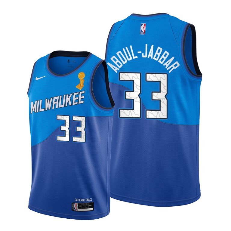 Men's #33 Kareem Abdul-Jabbar Milwaukee Bucks Jersey 2021 NBA Finals ...