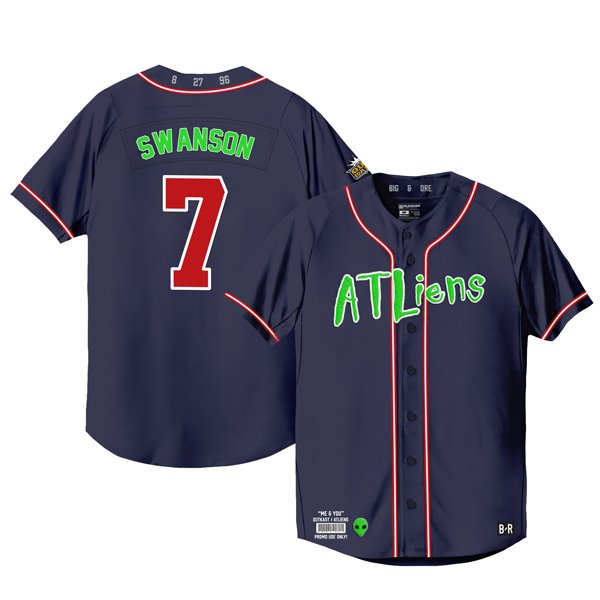 Dansby Swanson #7 Atlanta Braves Navy/Gray 2022 Split Fashion Jersey -  Cheap MLB Baseball Jerseys