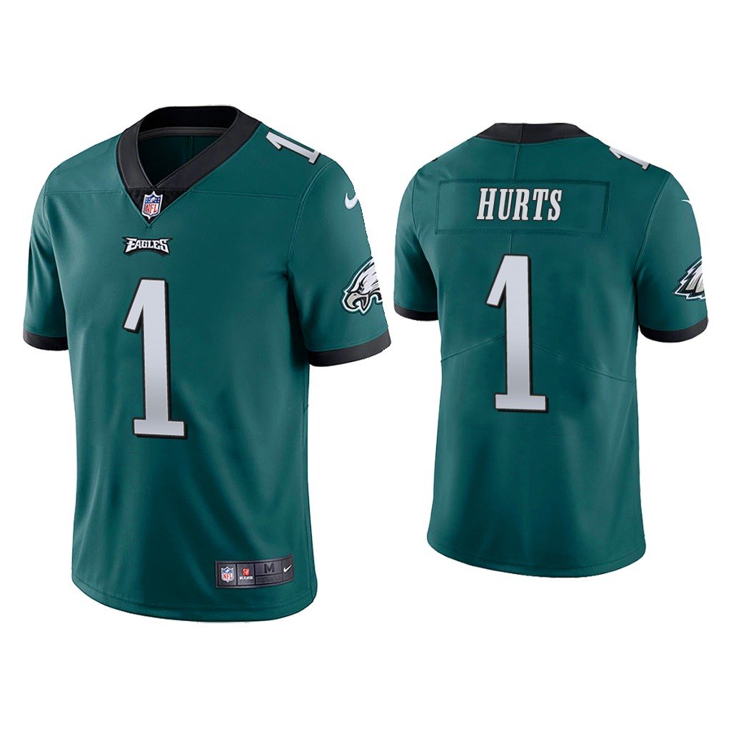 Men's #1 Jalen Hurts Jersey Philadelphia Eagles Limited Green - All ...