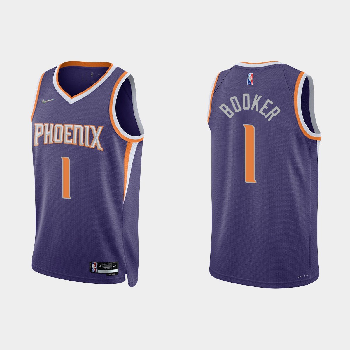 Men's #1 Devin Booker Phoenix Suns Icon Edition Jersey 75th Anniversary ...