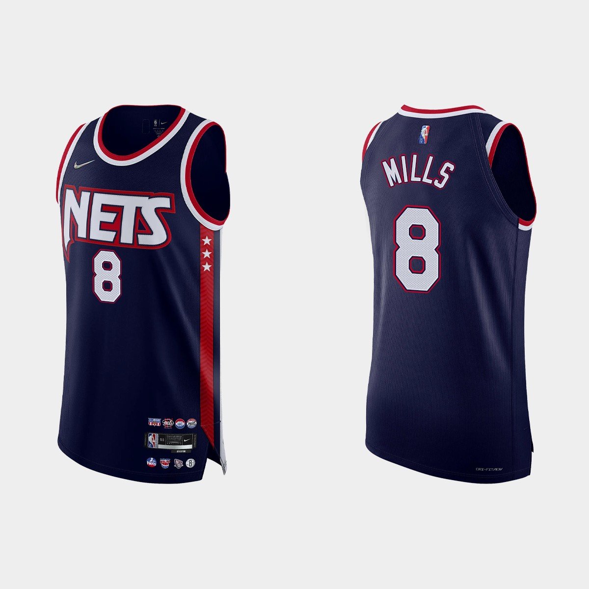 Youth's 8 Patty Mills Brooklyn Nets City Edition Jersey 2022 Navy