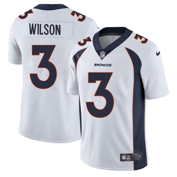 Youth's #3 Russell Wilson Denver Broncos Jersey Vapor Limited White ...