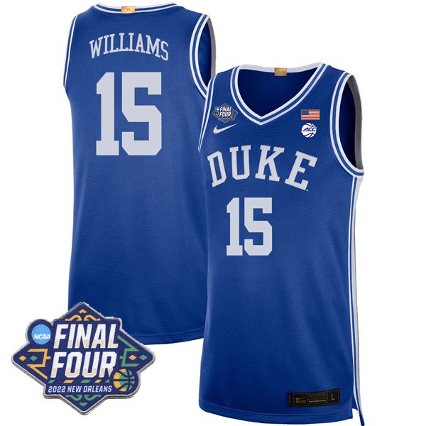 Men's Duke Blue Devils #15 Mark Williams Black Limited College Basketball  Jersey 471225-634