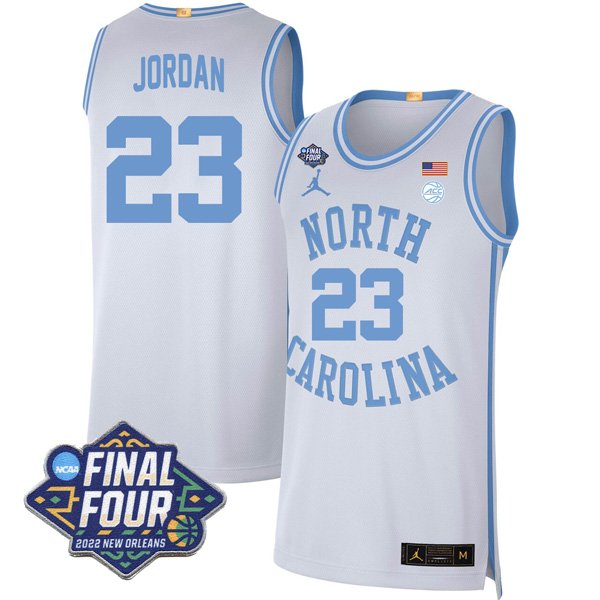 Men's #23 Michael Jordan North Carolina Tar Heels Jersey College ...